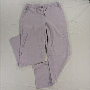 Butter Soft Womens Scrub Pants Stretch Waistband Size Medium Petite Light Gray